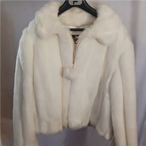 White Faux Fur Coat - NWT